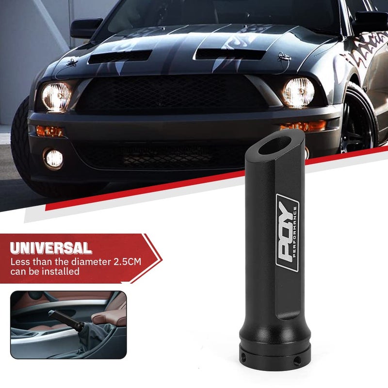 PQY Aluminum Handbrake Cover Hand Brake Sleeve Handle Protector Universal Black - Image 5